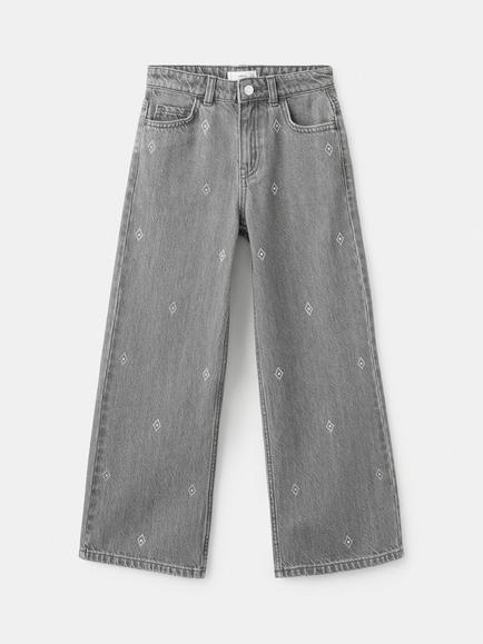 Mango Kids' Ollie Jeans, Grey - view 2, Grey