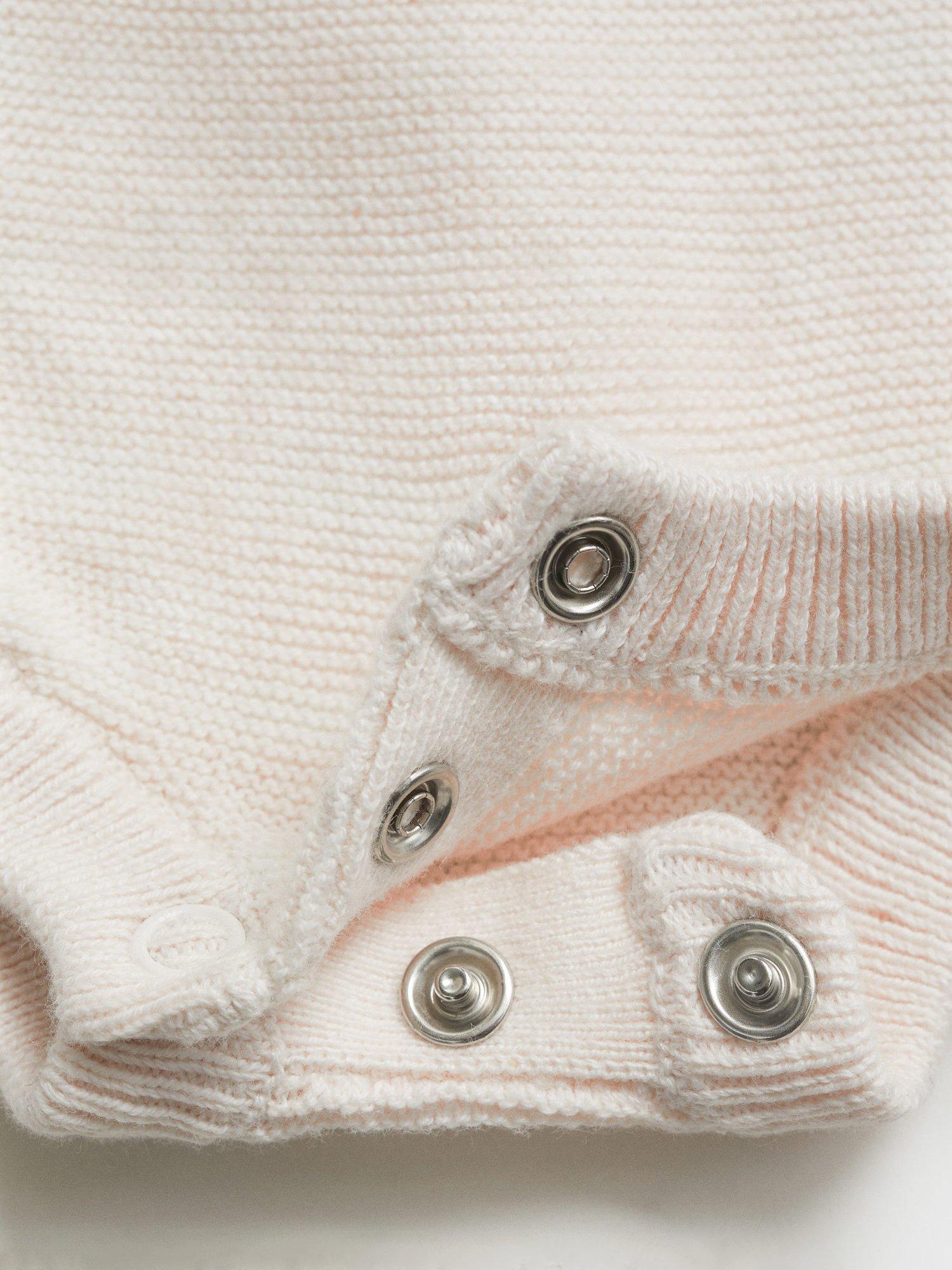 Product image 3 of 4, which shows Mango Baby Dani Romper, Pastel Pink, 3-6 months