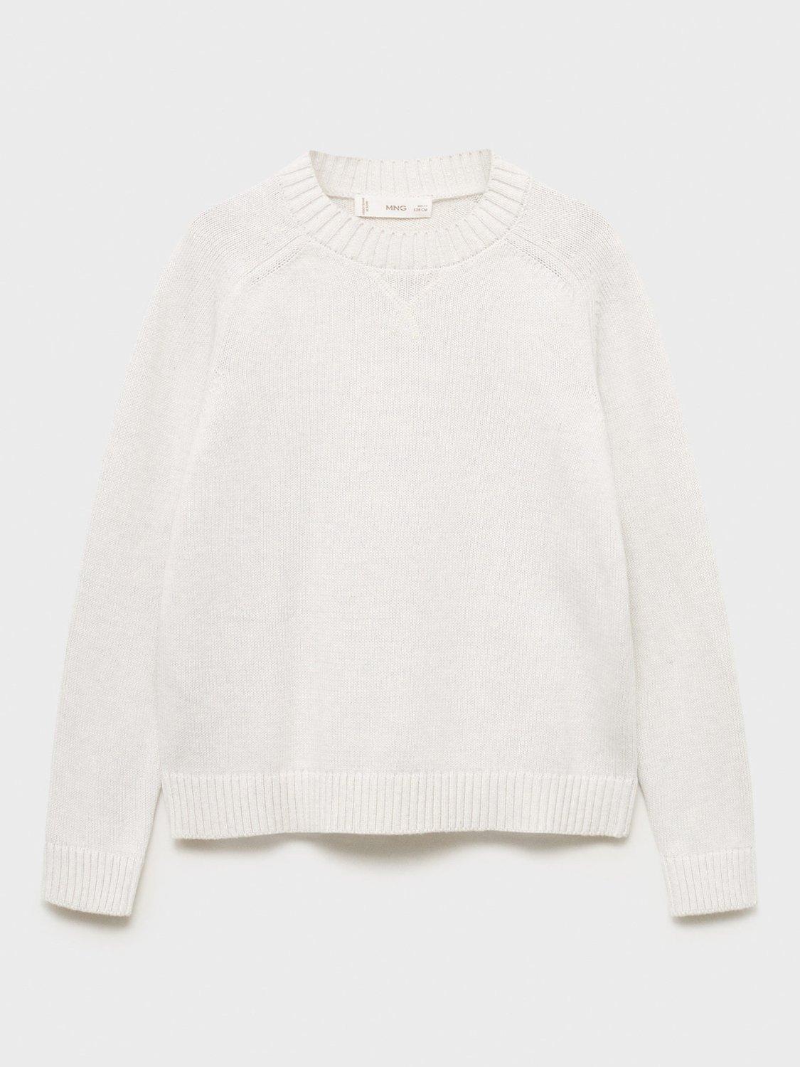 Product image 1 of 4, which shows Mango Kids' Atlas Sweater, Pastel Grey, 5-6 years