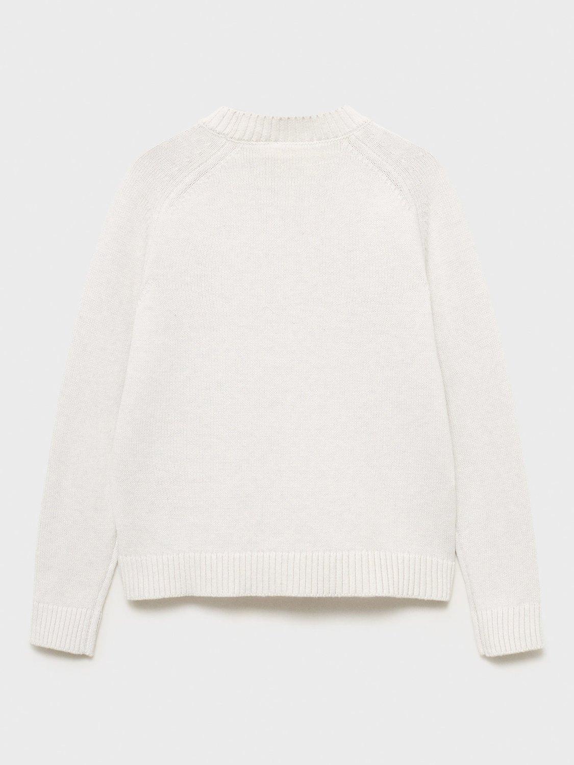 Product image 2 of 4, which shows Mango Kids' Atlas Sweater, Pastel Grey, 5-6 years