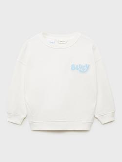 Mango Kids' Bluey Fun Sweatshirt, Natural White, Natural White
