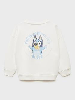 Mango Kids' Bluey Fun Sweatshirt, Natural White - view 2, Natural White
