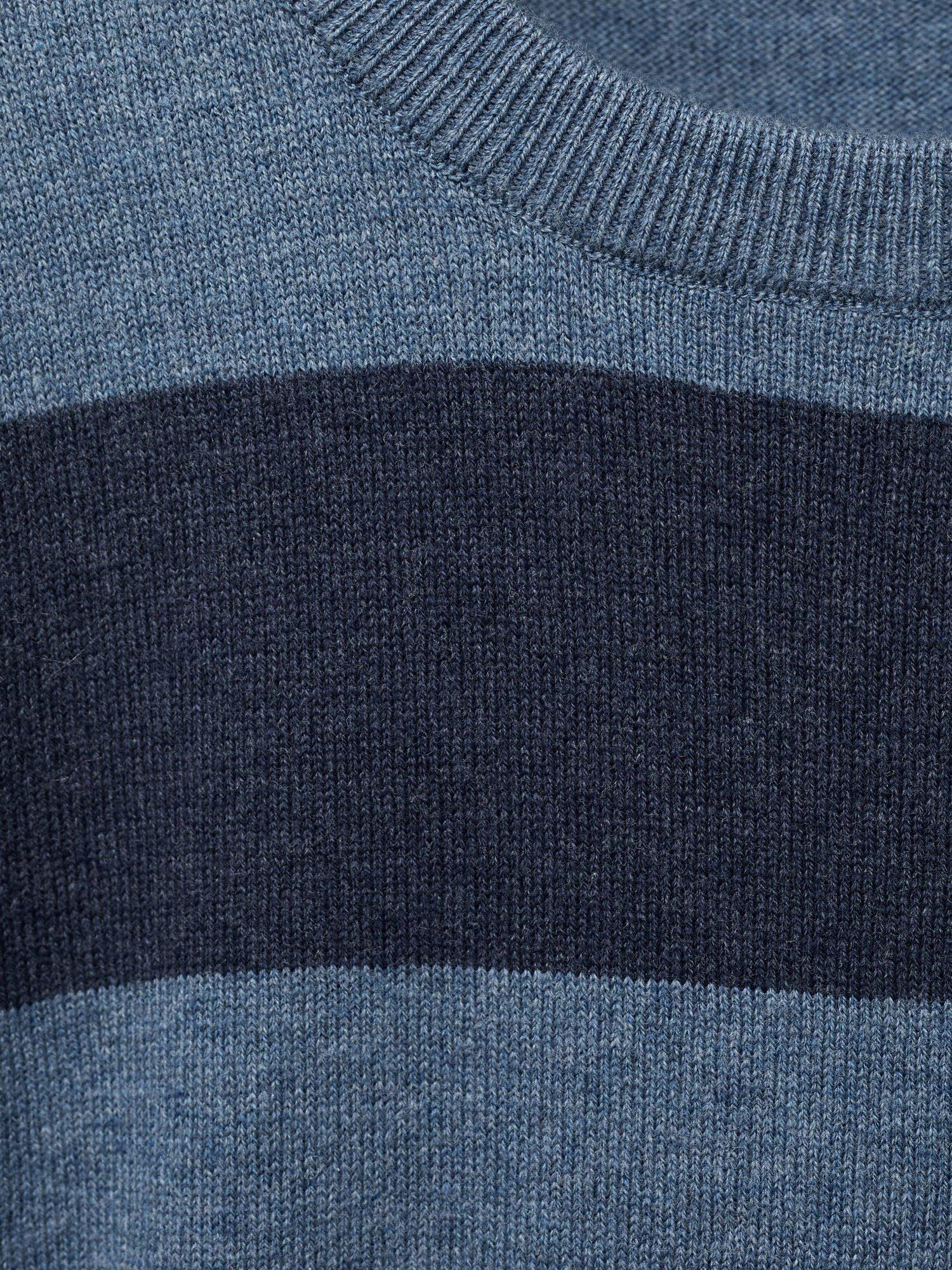 Product image 7 of 7, which shows Mango Kids' Wally Cotton Stripe Jumper, Medium Blue, 11-12 years