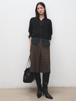 Mango Lucca V-Neck Cardigan, Black, Black