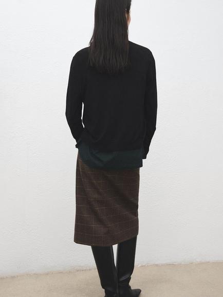Mango Lucca V-Neck Cardigan, Black - view 2, Black