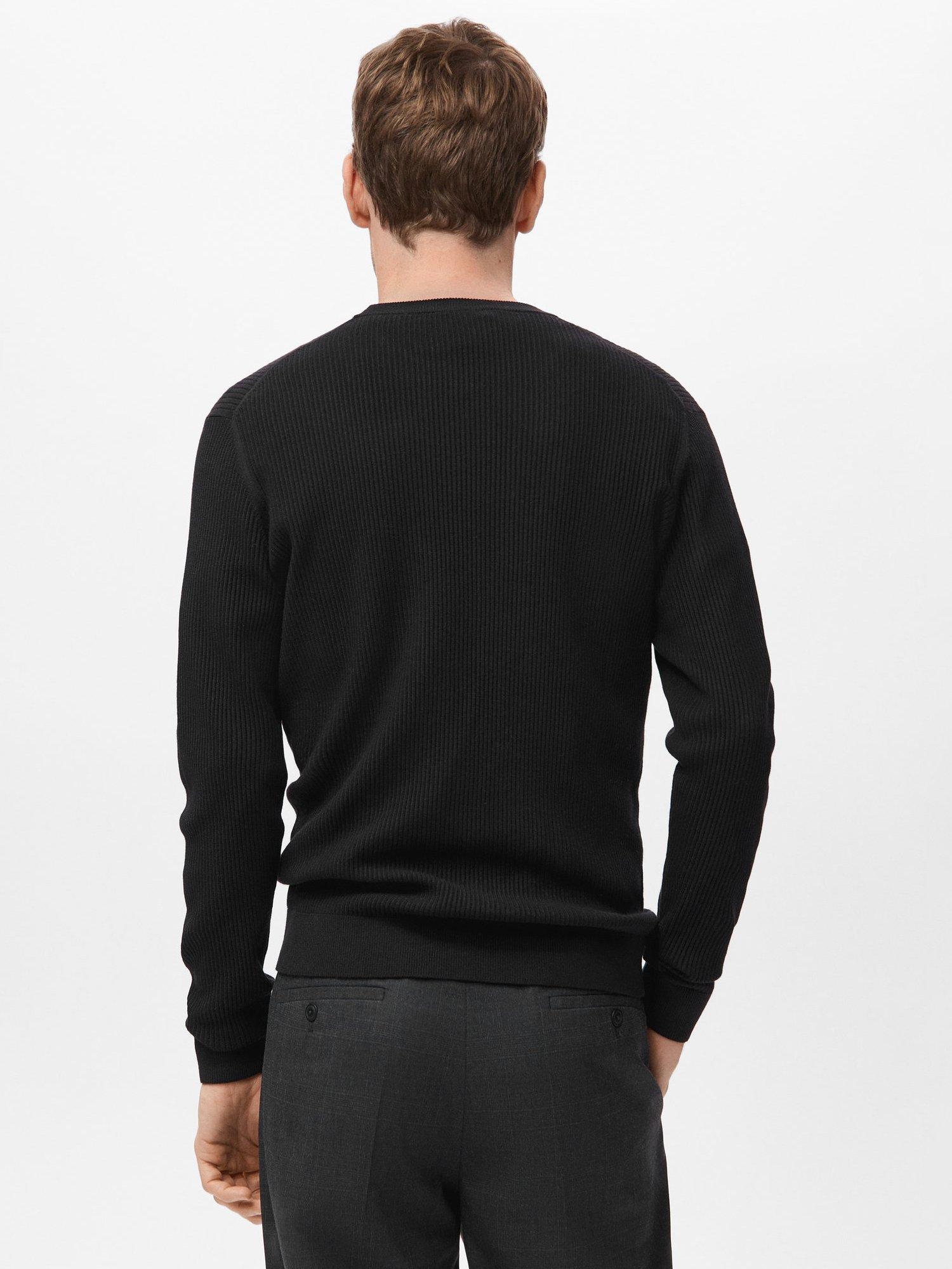 Product image 4 of 8, which shows Mango Antigua Crew Neck Jumper, Black, M