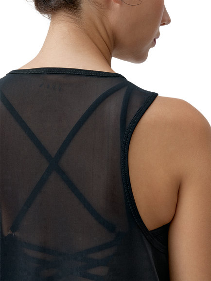 Born Living Yoga Bora Sleeveless Sports Top, Black - view 2, Black