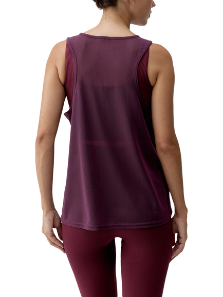 Born Living Yoga Bora Sleeveless Sports Top, Bordeaux - view 2, Bordeaux