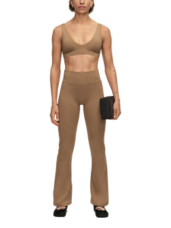 Cassall Soft Touch Flare Yoga Trousers, Light Khaki, Light Khaki