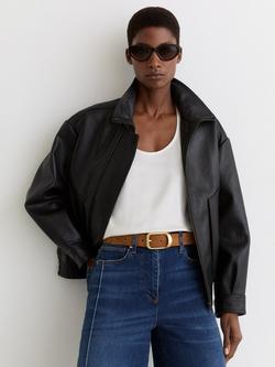 Reiss Evie Round Buckle Pure Suede Belt, Tan - view 2, Tan