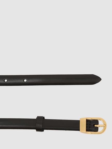 Reiss Mila D-Buckle Pure Leather Belt - view 2, Black