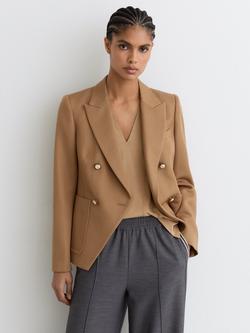 Reiss Petite Gigi Wool Blend Jacket, Camel