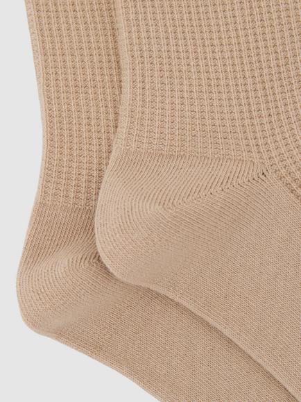 Reiss Hattie Honeycomb Textured Socks - view 2, Neutral