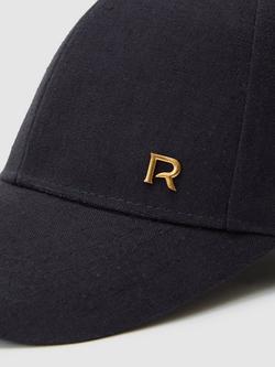 Reiss Leila Textured Baseball Cap, Navy - view 2, Navy