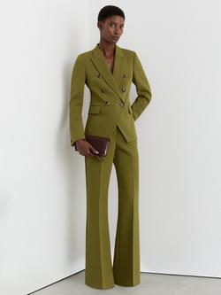 Reiss Petite Priya Double Breasted Blazer, Chartreuse Green