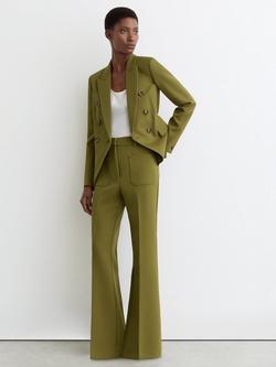 Reiss Petite Priya Double Breasted Blazer - view 2, Chartreuse Green