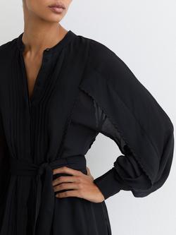 Reiss Eliana Lace Detail Mini Dress, Navy - view 2, Navy