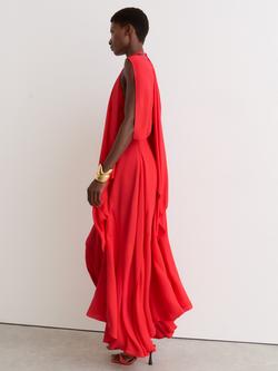 Reiss Evory Sheer Layered Maxi Dress, Orange - view 2, Orange