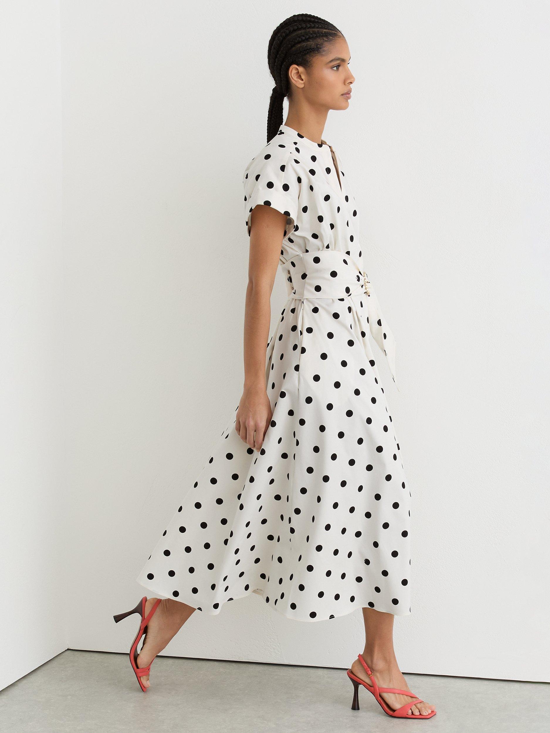knee length dresses for ladies Modal Square-Neck Long-Sleeve Midi Dress in Black - XXS