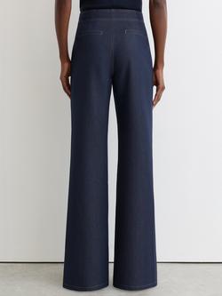 Reiss Edie Wide Leg Jeans, Dark Blue - view 2, Dark Blue