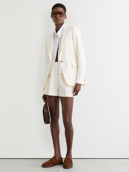 Reiss Malin Tailored Shorts, Cream, Cream