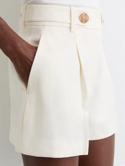 Reiss Malin Tailored Shorts, Cream - view 2, Cream