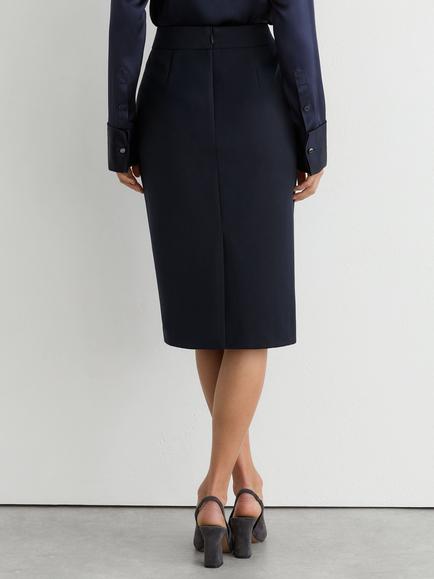 Reiss Gabi Tailored Skirt, Navy - view 2, Navy
