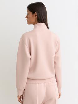 Reiss Annabel Shawl Neck Top, Pale Pink - view 2, Pale Pink