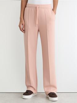 Reiss Bernie Wide Leg Joggers, Pale Pink
