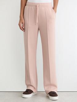 Reiss Petite Bernie Wide Leg Joggers, Pale Pink, Pale Pink