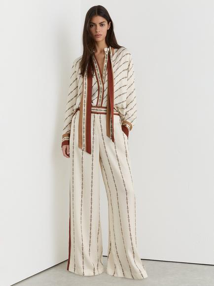 Reiss Petite Lydia Tailored Wide Leg Trousers, Ivory, Ivory