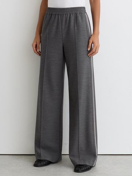 Reiss Marlow Side Stripe Trousers, Grey, Grey
