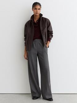 Reiss Petite Marlow Side Stripe Trousers, Grey, Grey