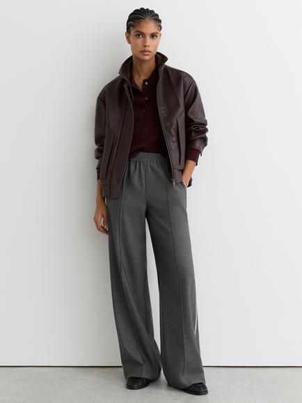 Reiss Petite Marlow Side Stripe Trousers, Grey, Grey