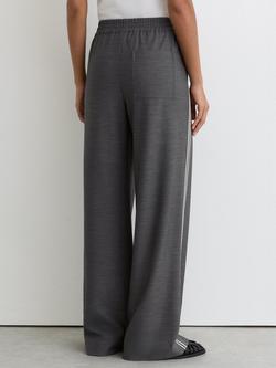 Reiss Petite Marlow Side Stripe Trousers, Grey - view 2, Grey