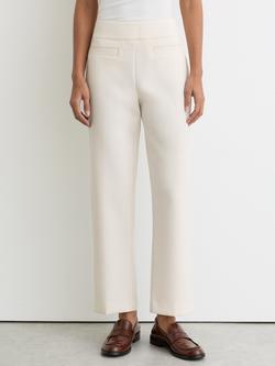 Reiss Rosemary Tapered Trousers, Cream, Cream