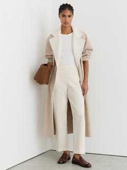 Reiss Petite Rosemary Tapered Trousers, Cream, Cream