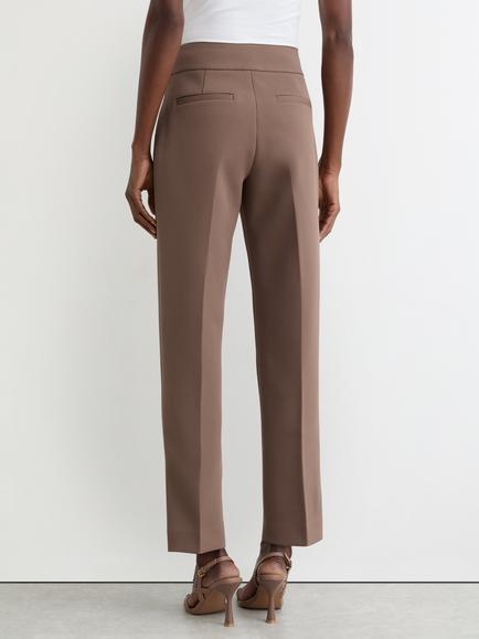 Reiss Petite Rosemary Tapered Trousers, Taupe Neutral - view 2, Taupe Neutral