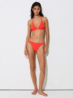 Reiss Sandy Hardware Detail Bikini Bottoms, Coral Orange, Coral Orange