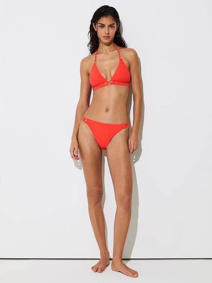 Reiss Sandy Hardware Detail Bikini Bottoms, Coral Orange, Coral Orange