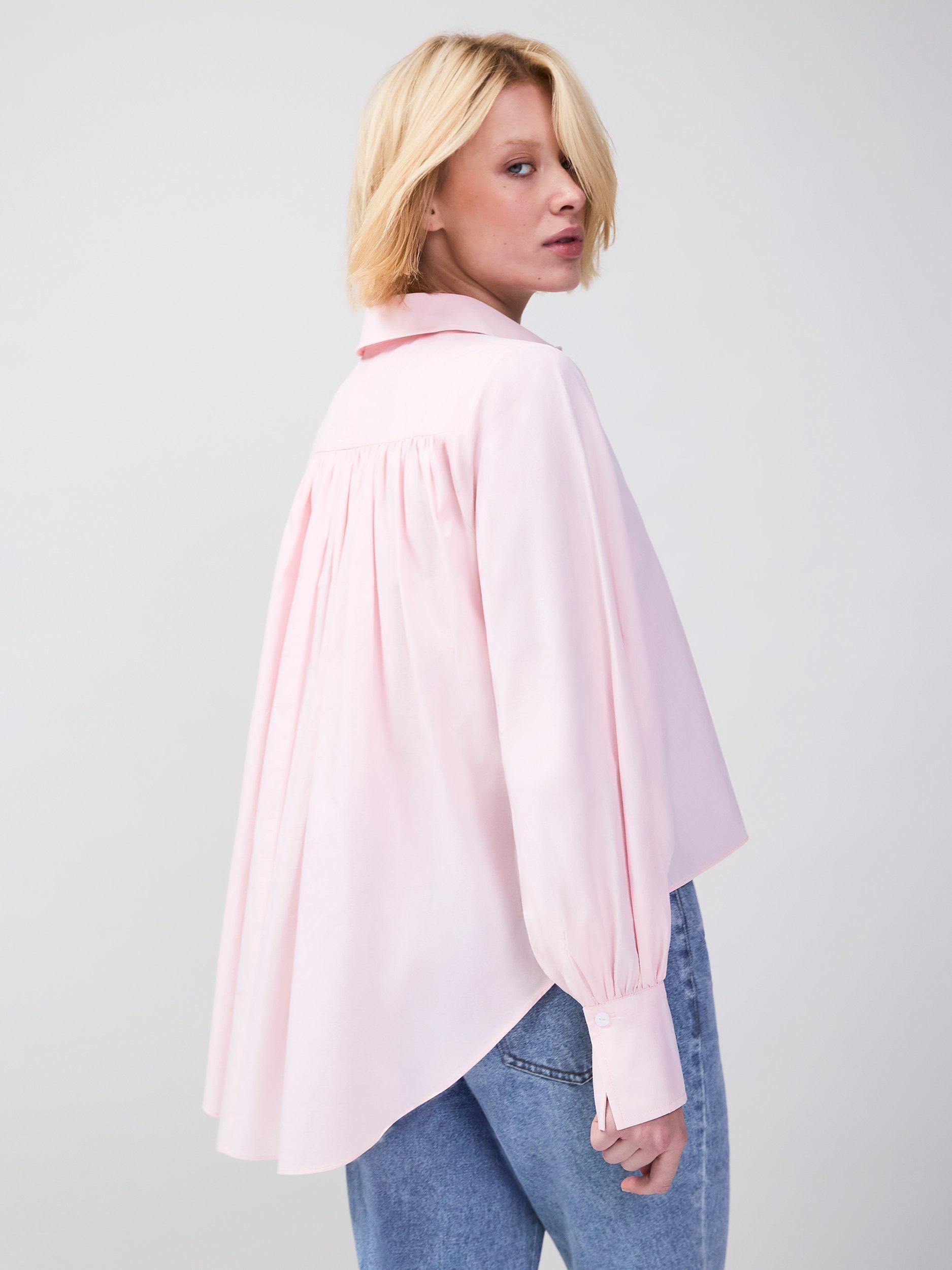 Product image 2 of 6, which shows Ro&Zo Hi-Lo Hem Shirt, Pink, 6