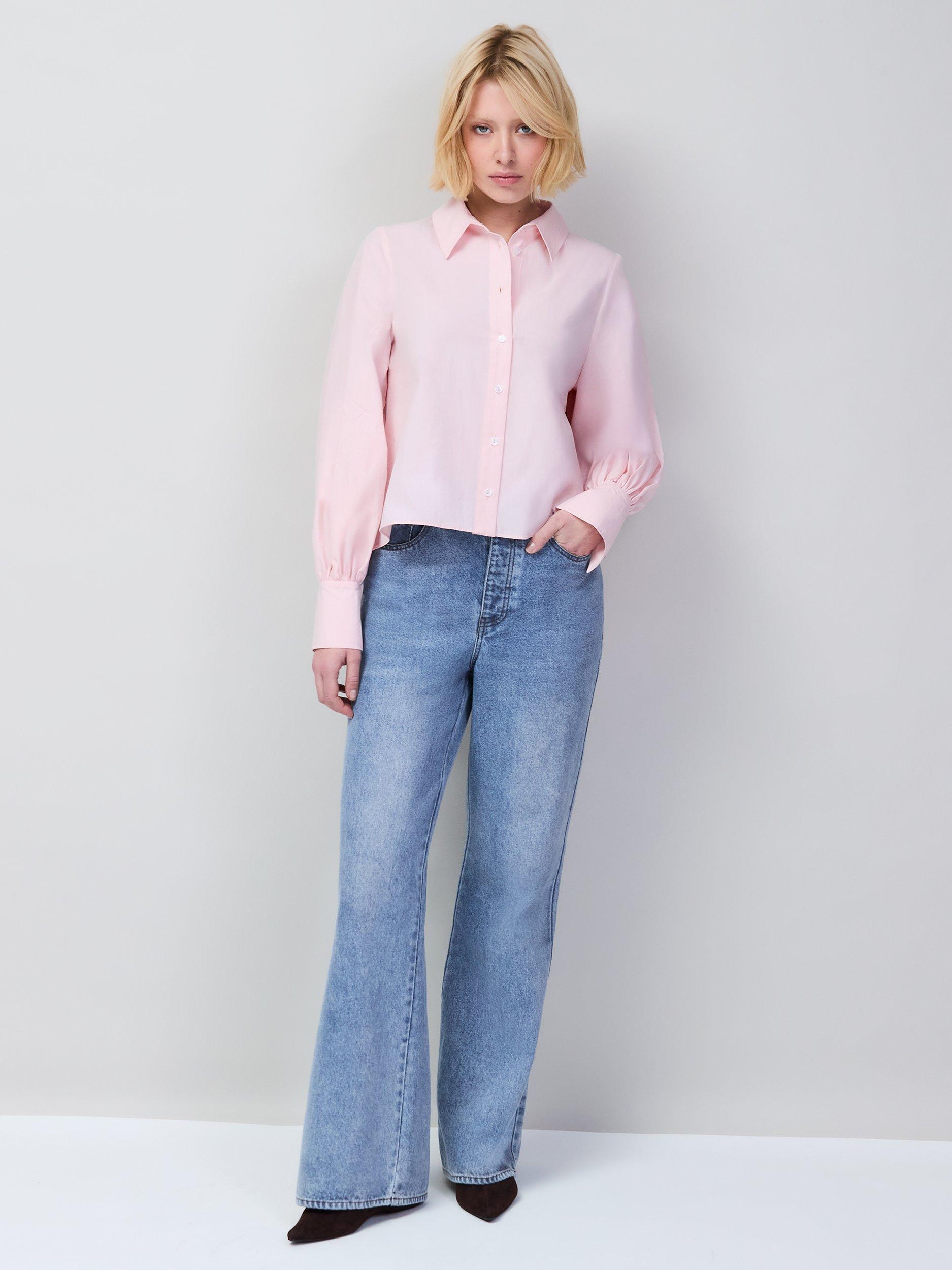 Product image 3 of 6, which shows Ro&Zo Hi-Lo Hem Shirt, Pink, 6