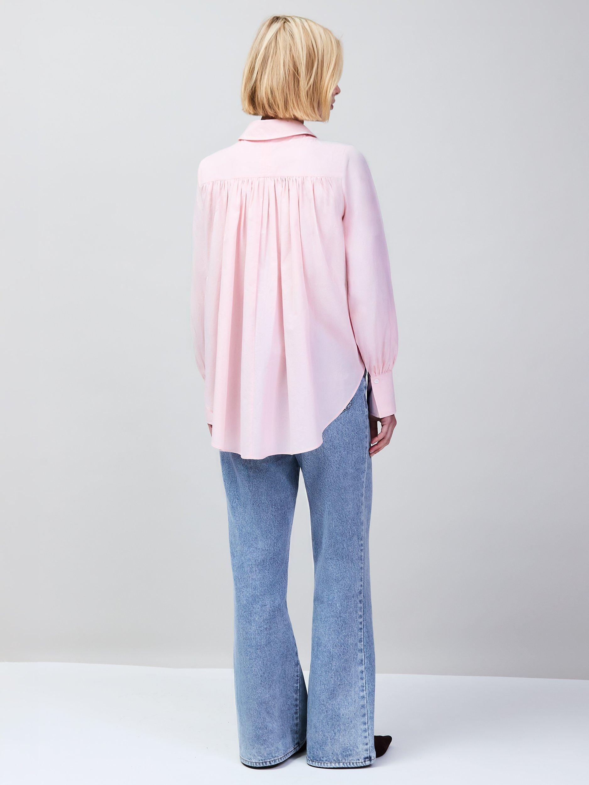 Product image 6 of 6, which shows Ro&Zo Hi-Lo Hem Shirt, Pink, 6