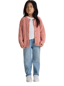 Polarn O. Pyret Kids' Cotton Knit Cardigan, Orange, Orange