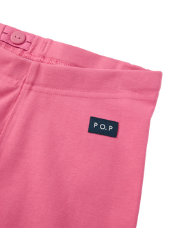 Polarn O. Pyret Kids' Plain Leggings, Pink - view 2, Pink