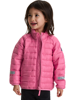 Polarn O. Pyret Kids' Puffer Jacket, Pink, Pink