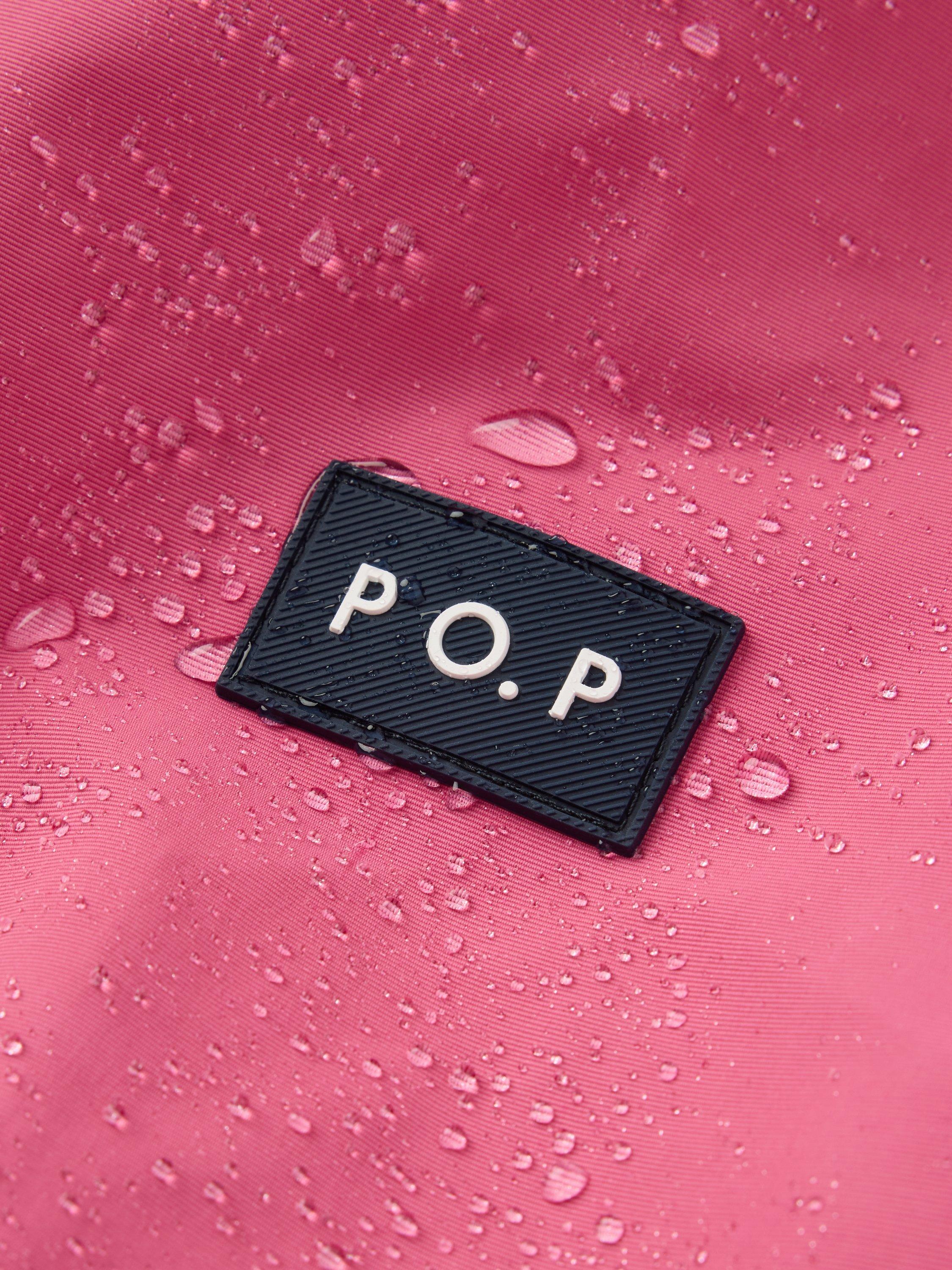 Product image 5 of 6, which shows Polarn O. Pyret Kids' Stormy Waterproof Shell Jacket, Fruit Dove, 9-12 months