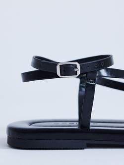 Topshop Sabrina Embellished Strappy Footbed Sandals, Black - view 2, Black