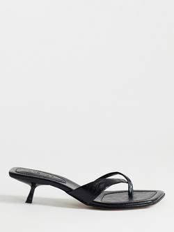 Topshop Solo Kitten Heel Sandals, Black, Black