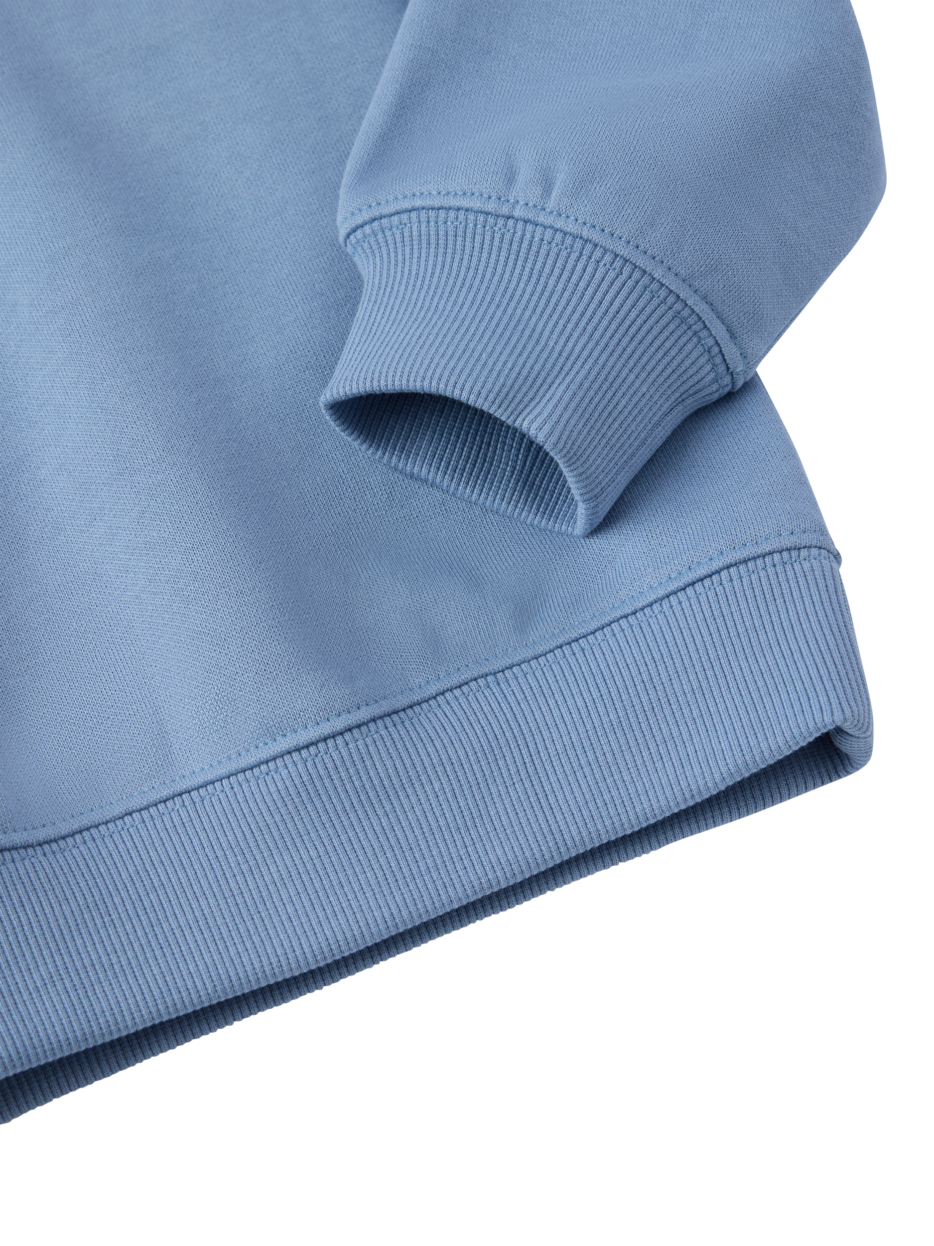 Product image 4 of 6, which shows Polarn O. Pyret Kids' Cotton Plain Sweatshirt, Blue, 12-18 months